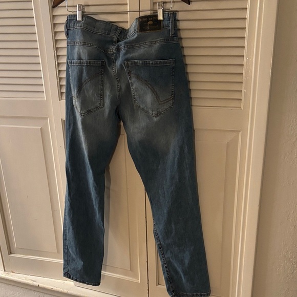 Ring of Fire Men's Light Blue Relaxed Distressed Jeans Size 33x30 - Picture 10 of 10